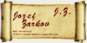 Jožef Žarkov vizit kartica